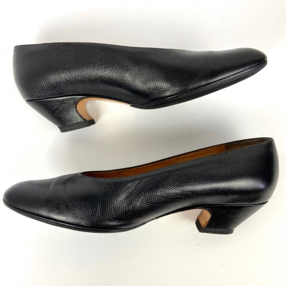 Robert Clergerie Paris Black Leather Pumps Size 9 - Picture 6 of 10